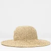 Rusty Romance Wide Brim Straw Beach Hat | Womens Caps & Hats