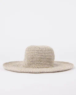 Rusty Romance Wide Brim Straw Beach Hat | Womens Caps & Hats