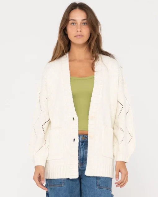 Rusty Rossie Relaxed Fit Knit Cardigan | Womens Knitwear
