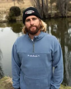 Rusty Rs Relaxed 1/4 Zip Super Fleece | Mens Hoodies & Fleece