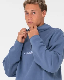 Rusty Rs Relaxed 1/4 Zip Super Fleece | Mens Hoodies & Fleece