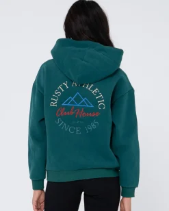 Rusty Athletic Relaxed Hooded Fleece | Womens Hoodies & Fleece
