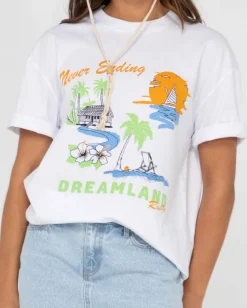 Rusty Dreamland Oversized Graphic Tee | Womens Graphic Tees