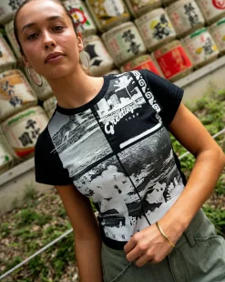 Rusty Greetings Skimmer Graphic Baby Tee | Womens Tees & Tanks