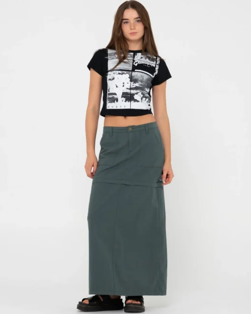 Rusty Greetings Skimmer Graphic Baby Tee | Womens Tees & Tanks
