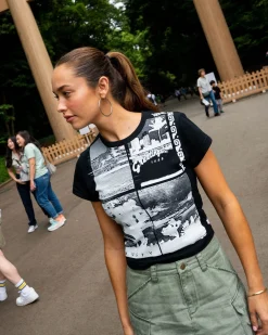 Rusty Greetings Skimmer Graphic Baby Tee | Womens Tees & Tanks