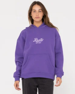 Rusty Old School Graphic Oversize Fleece | Womens Hoodies & Fleece