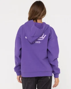 Rusty Old School Graphic Oversize Fleece | Womens Hoodies & Fleece