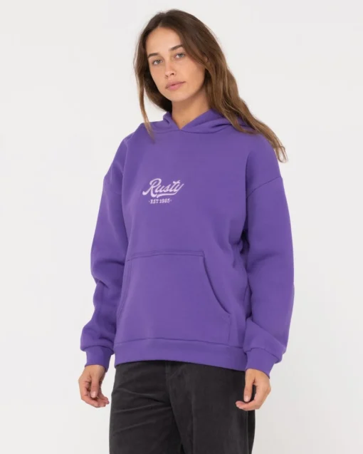 Rusty Old School Graphic Oversize Fleece | Womens Hoodies & Fleece