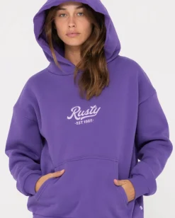 Rusty Old School Graphic Oversize Fleece | Womens Hoodies & Fleece