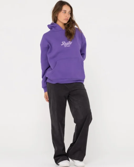Rusty Old School Graphic Oversize Fleece | Womens Hoodies & Fleece