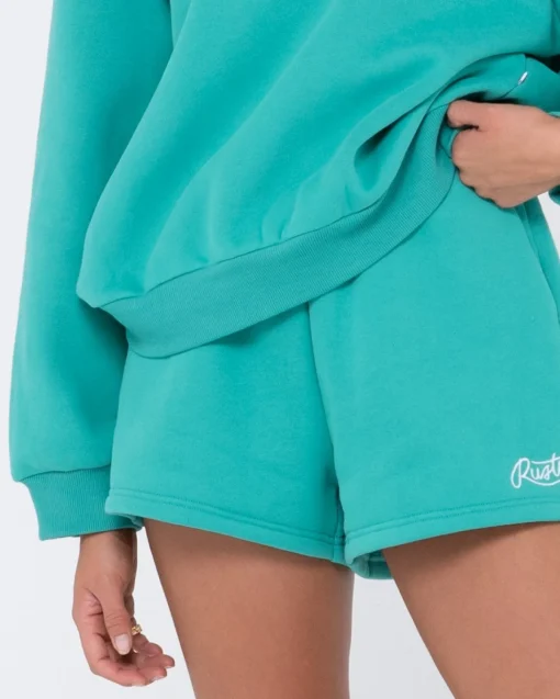 Rusty Script Oversize Crew Neck Fleece | Womens Hoodies & Fleece