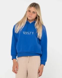 Rusty Signature Hooded Fleece Girls | Kids Tops