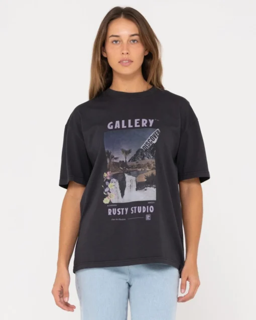 Rusty Studio Oversize Graphic Tee | Womens Graphic Tees