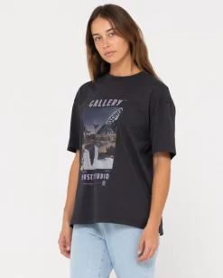 Rusty Studio Oversize Graphic Tee | Womens Graphic Tees