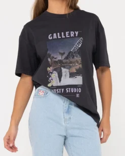 Rusty Studio Oversize Graphic Tee | Womens Graphic Tees