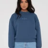 Rusty Sunrise Relaxed Crew Fleece | Womens Hoodies & Fleece