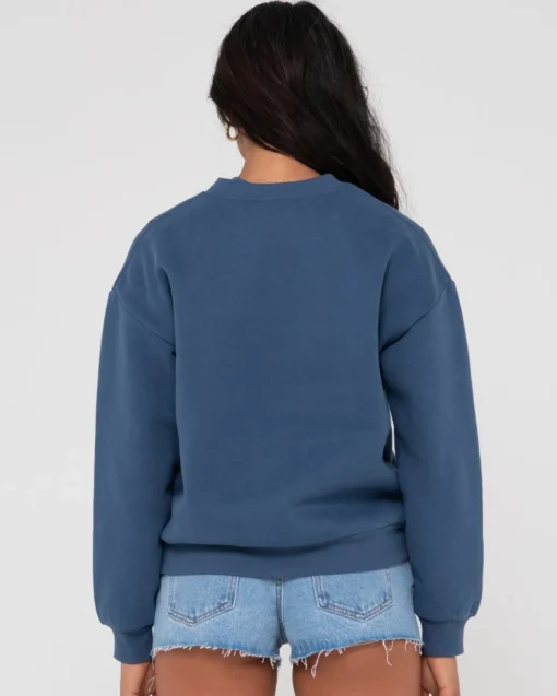 Rusty Sunrise Relaxed Crew Fleece | Womens Hoodies & Fleece