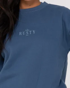 Rusty Sunrise Relaxed Crew Fleece | Womens Hoodies & Fleece