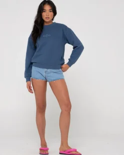 Rusty Sunrise Relaxed Crew Fleece | Womens Hoodies & Fleece