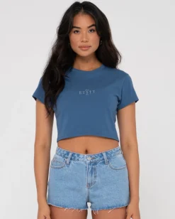 Rusty Sunrise Short Sleeve Baby Tee | Womens Tees & Tanks