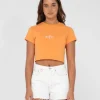 Rusty Sunrise Short Sleeve Baby Tee | Womens Tees & Tanks