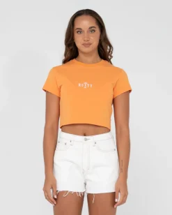 Rusty Sunrise Short Sleeve Baby Tee | Womens Tees & Tanks