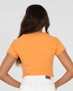 Rusty Sunrise Short Sleeve Baby Tee | Womens Tees & Tanks