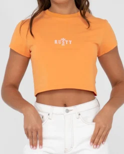 Rusty Sunrise Short Sleeve Baby Tee | Womens Tees & Tanks