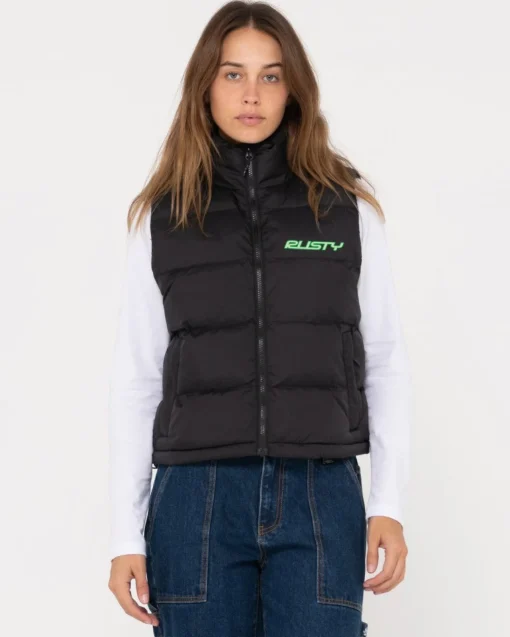 Rusty Water Resistant Puffer Vest | Womens Jackets