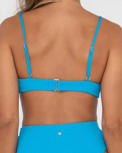 Rusty Sandalwood Textured Balconette Bikini Top | Womens Bikini Tops