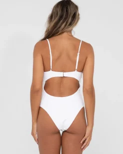 Rusty Sandalwood Textured Balconette One Piece | Womens One Piece