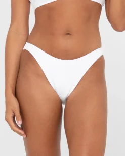 Rusty Sandalwood Textured Classic Bikini Bottom | Womens Bikini Bottoms