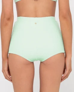 Rusty Sandalwood Textured High Waisted Surf Short | Womens Bikini Bottoms