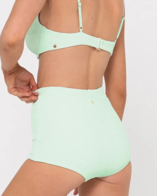 Rusty Sandalwood Textured High Waisted Surf Short | Womens Bikini Bottoms