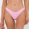 Rusty Sandalwood Textured Midi Bikini Bottom | Womens Bikini Bottoms