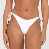 Rusty Sandalwood Textured Midi Side Ties Bikini Bottom | Womens Bikinis