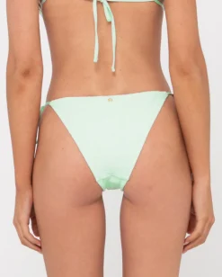 Rusty Sandalwood Textured Midi Side Ties Bikini Bottom | Womens Bikinis