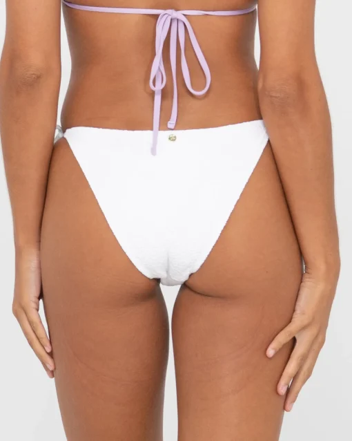 Rusty Sandalwood Textured Midi Side Ties Bikini Bottom | Womens Bikinis
