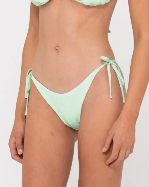 Rusty Sandalwood Textured Midi Side Ties Bikini Bottom | Womens Bikinis