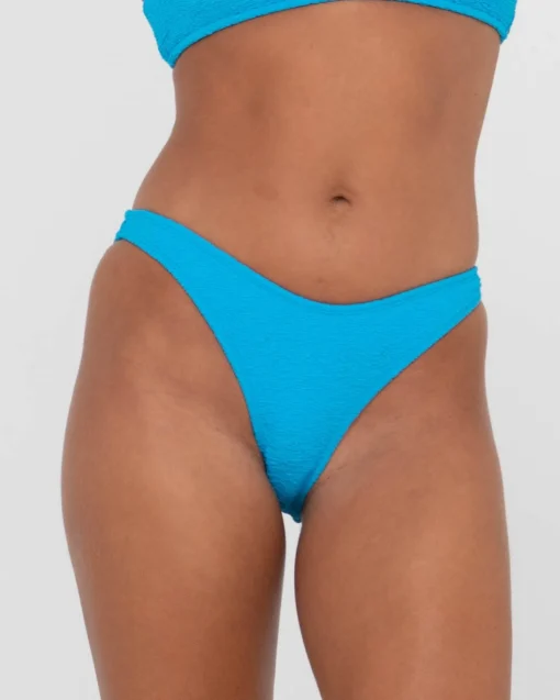 Rusty Sandalwood Textured Midi Bikini Bottom | Womens Bikinis