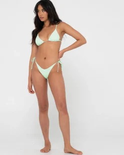 Rusty Sandalwood Textured Midi Side Ties Bikini Bottom | Womens Bikinis