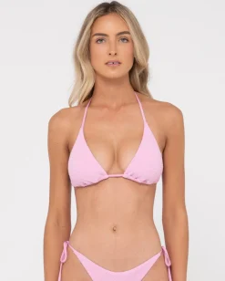 Rusty Sandalwood Textured Multiway Bikini Top | Womens Bikinis