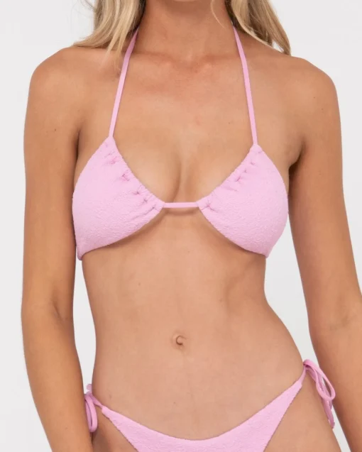 Rusty Sandalwood Textured Multiway Bikini Top | Womens Bikinis