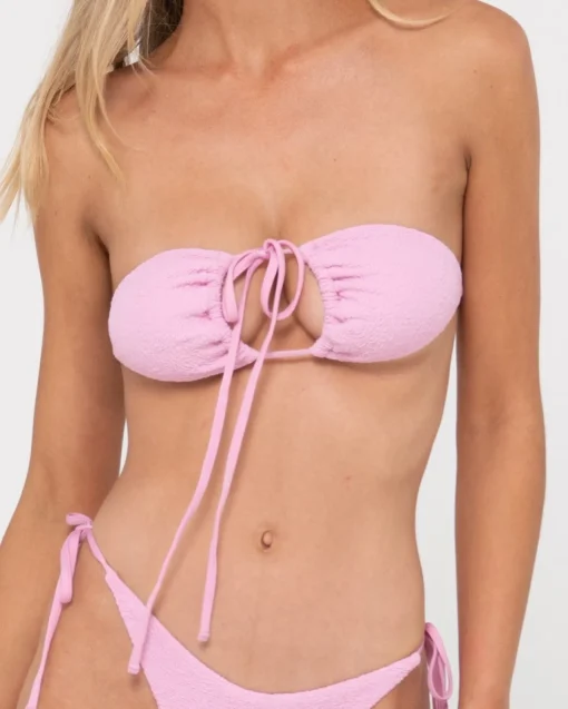 Rusty Sandalwood Textured Multiway Bikini Top | Womens Bikinis