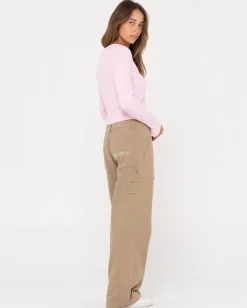 Rusty Scarlett Ribbed Long Sleeve Top | Womens Fashion Tops