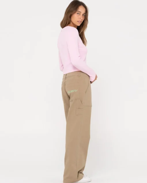 Rusty Scarlett Ribbed Long Sleeve Top | Womens Fashion Tops
