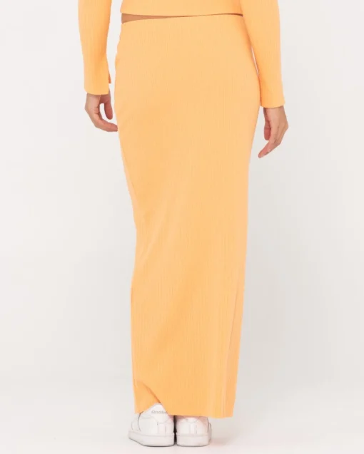 Rusty Scarlett Ribbed Mid Rise Maxi Tube Skirt | Womens Skirts