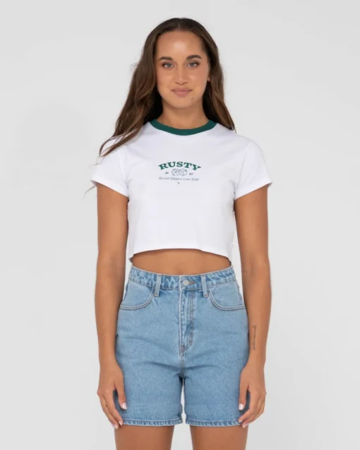Rusty Second Chance Short Sleeve Graphic Baby Tee | Womens Tees & Tanks