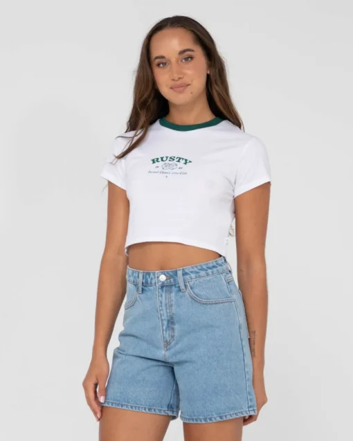 Rusty Second Chance Short Sleeve Graphic Baby Tee | Womens Tees & Tanks
